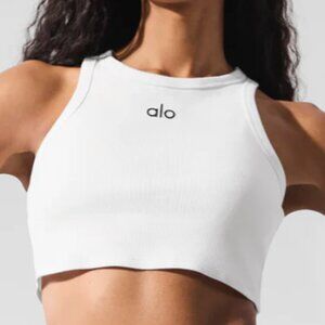 Alo White Cropped Tank top